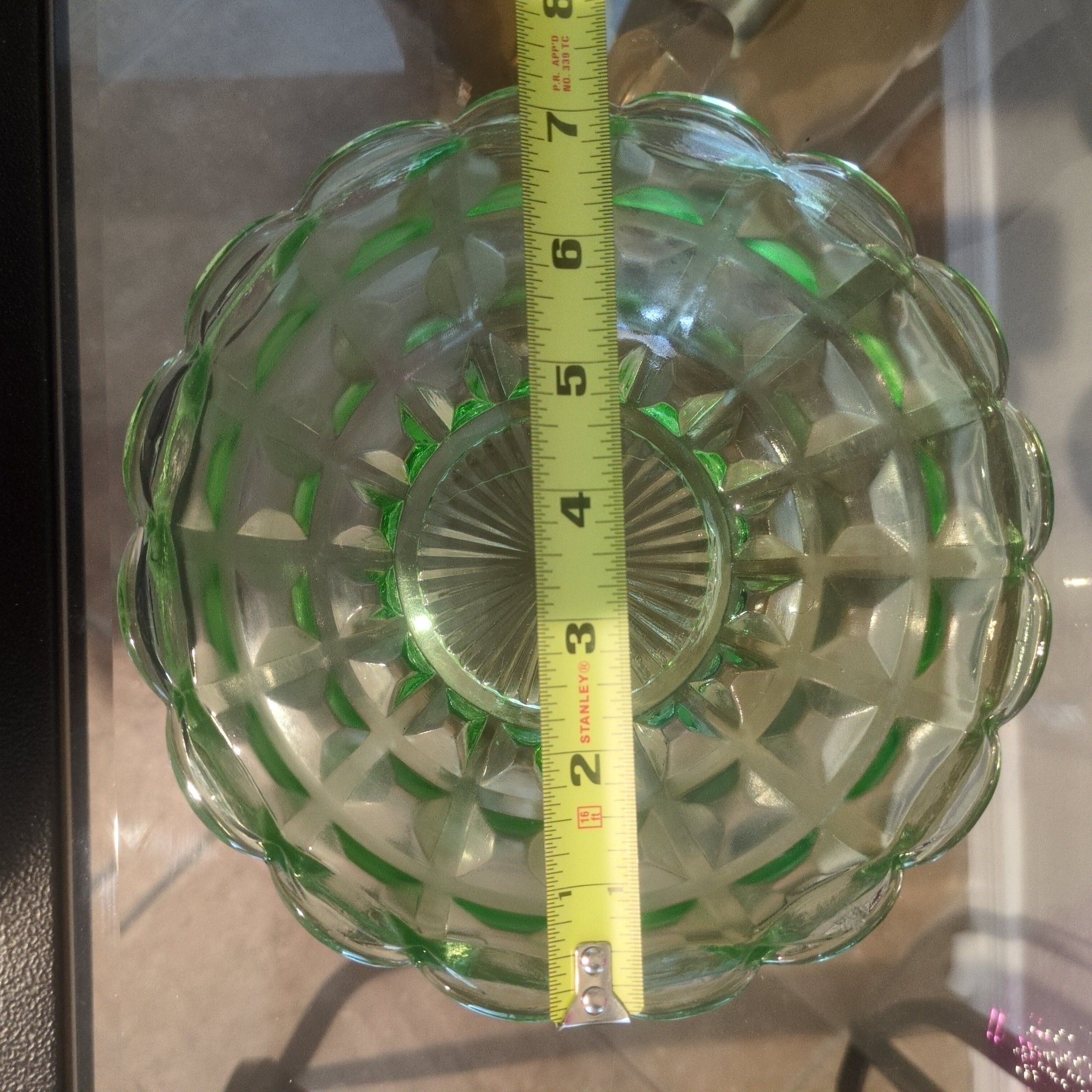 Vintage Green Depression Glass Bowl - Hazel Atlas (1929-1930)