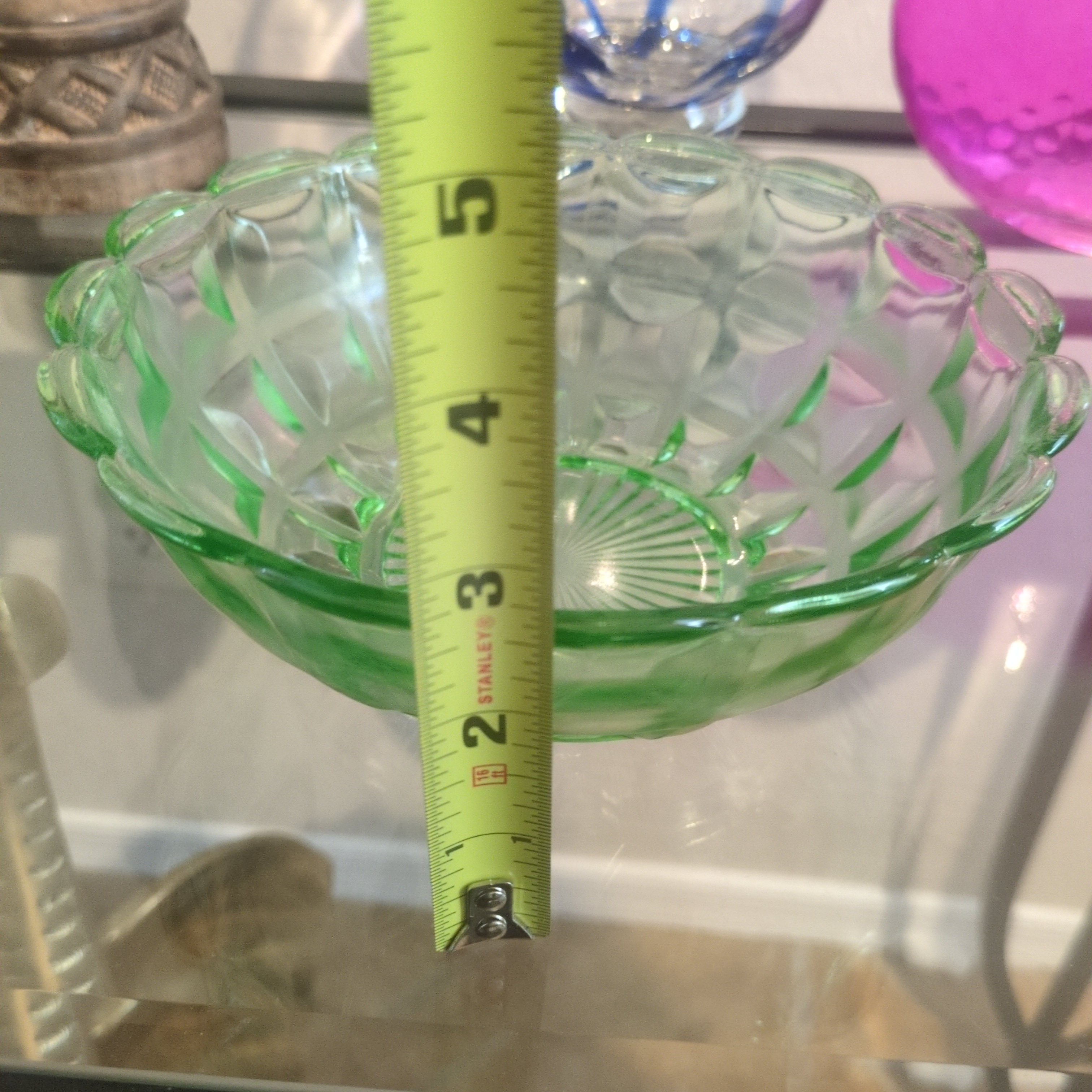 Vintage Green Depression Glass Bowl - Hazel Atlas (1929-1930)