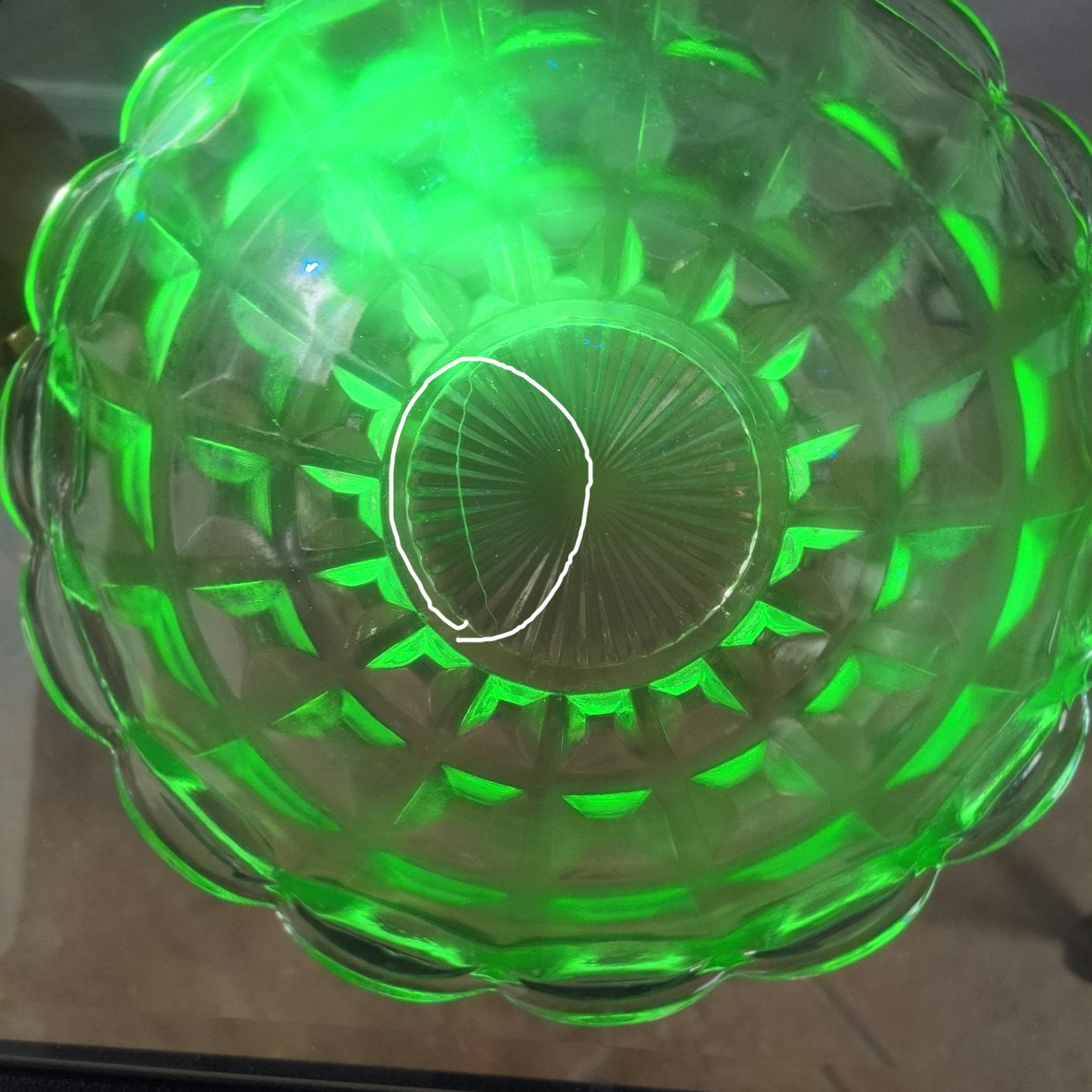 Vintage Green Depression Glass Bowl - Hazel Atlas (1929-1930)