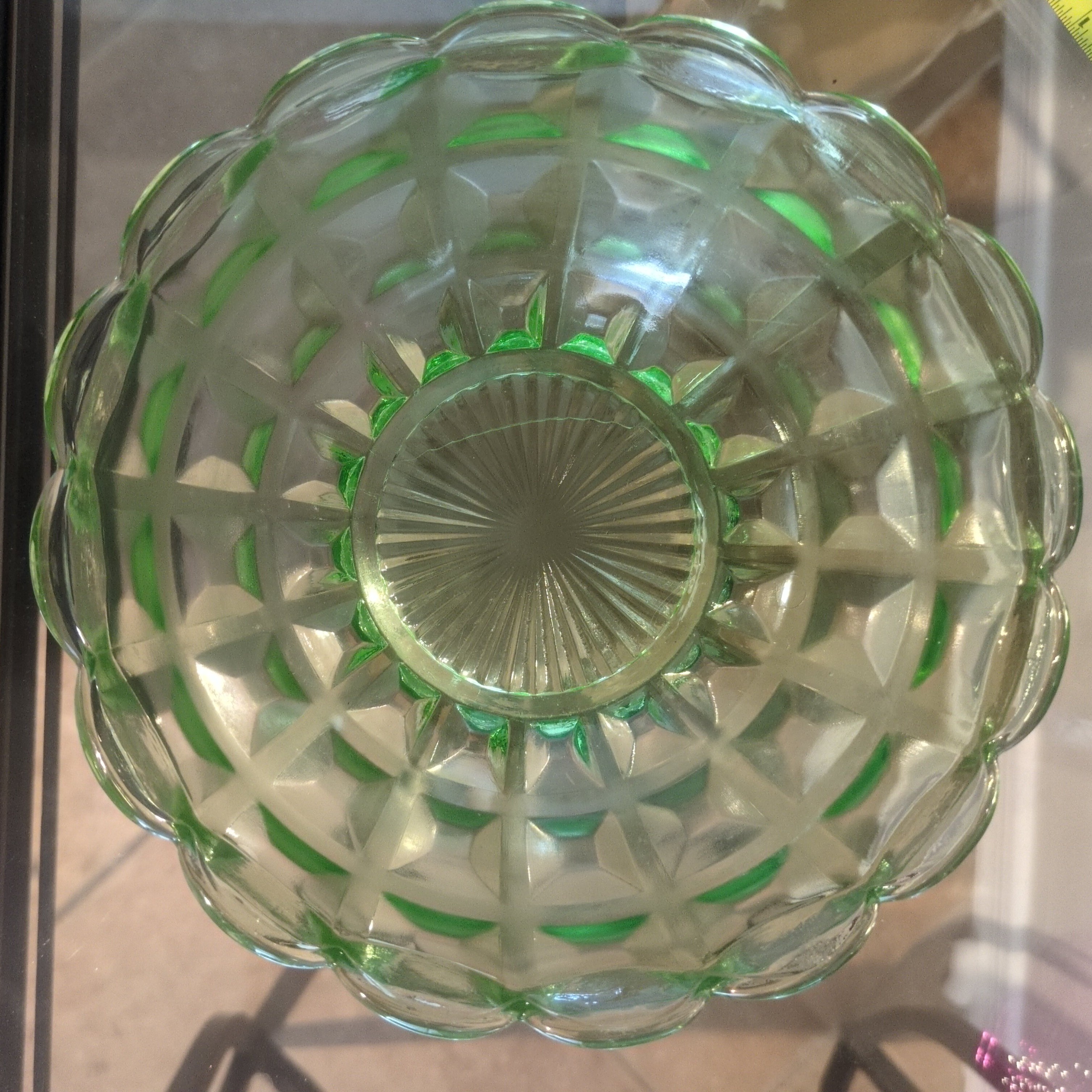 Vintage Green Depression Glass Bowl - Hazel Atlas (1929-1930)